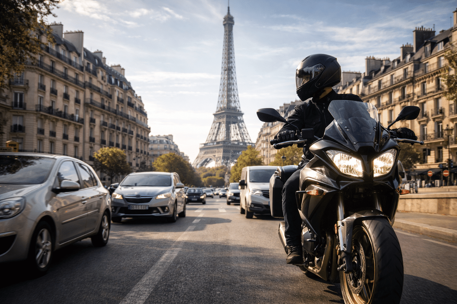se déplacer en moto à Paris